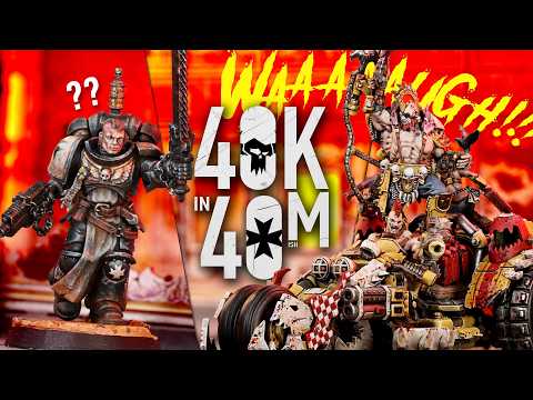 WAAAAAAAUGHS GOIN ON 'ERE?! Black Templar vs Orks? Warhammer 40k in 40m Battle Report