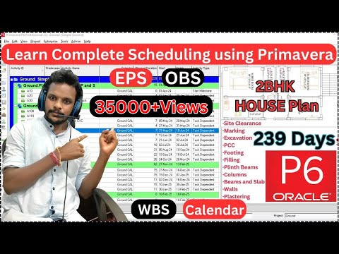 Learn Complete Scheduling of Project using Primavera P6 | Civil Engineering | Project planning |