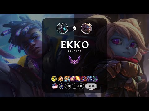 Ekko Jungle vs Poppy - NA Master Patch 13.14