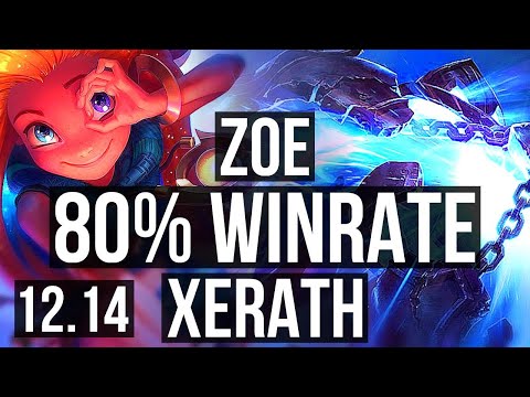ZOE vs XERATH (MID) | 80% winrate, 11/1/8, Legendary | NA Master | 12.14