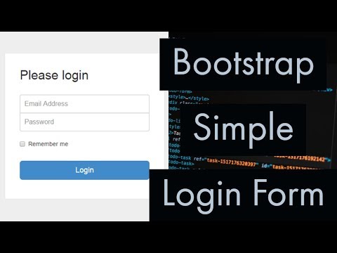Bootstrap Simple Login Form | Bootstrap Tutorial for Beginners