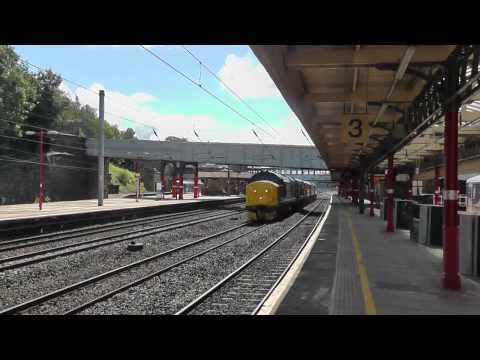 37261 with 20305/20309/57009/47805 DIT 0Z19 Crewe - Kingmoor Convoy 16th August 2013 THRASH!