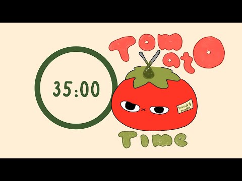 Pomodoro Timer 3x35 | A Tomato Day with Hotot 🍅 | STUDY WITH ME