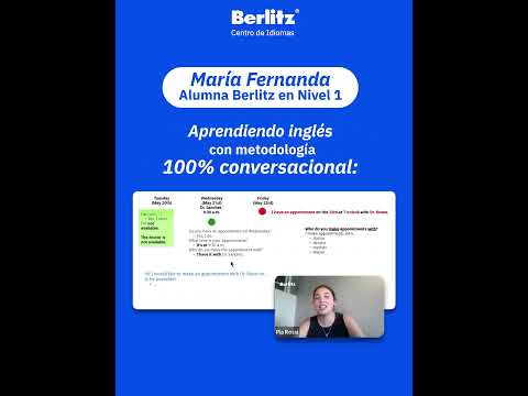 ✨ Conocé la evolución de María Fernanda en Berlitz con nuestro método 100% conversacional ✨