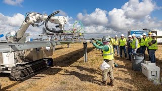 Solar Panel Installation Robots - Utility Scale Solar Construction Rob