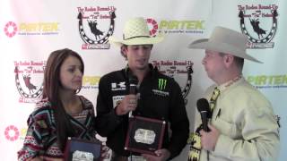 2013 PBR World Champ J.B. Mauney and wife Lexi with Jason Hetland
