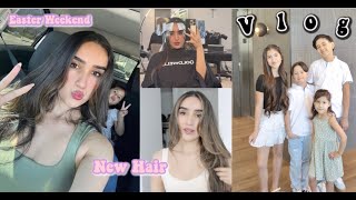 Taking care of Myself & Kids! Shop & Run Errands with me, Easter Weekend + I'm BLONDE NOW 👱🏼‍♀️💖