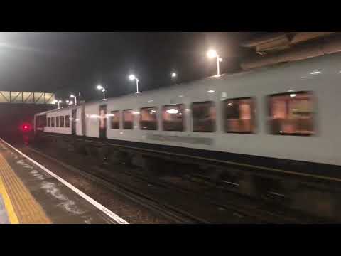 Two Class 444 at speed at Feltham.
