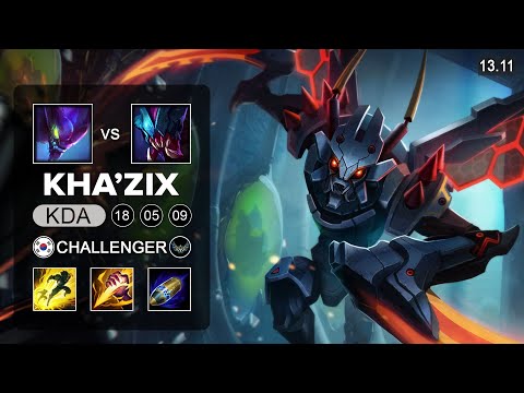 Kha'Zix vs Reksai Jungle - KR Challenger - Patch 13.11 Season 13