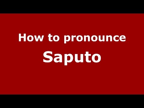 How to pronounce Saputo