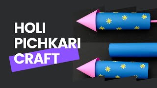 Diy Paper Kids Crafts Holi Pichkari | Holi Craft Ideas With Paper