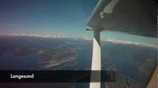 preview picture of video 'VFR scenic flight from Oslo to Kristiansand - Norway'