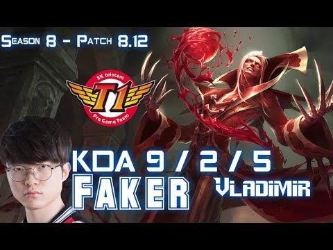 SKT T1 Faker VLADIMIR vs RYZE Mid - Patch 8.12 KR Ranked