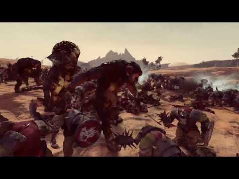 Caledor Dragon Legion vs Grom the Paunch Raid - Warhammer I Total war