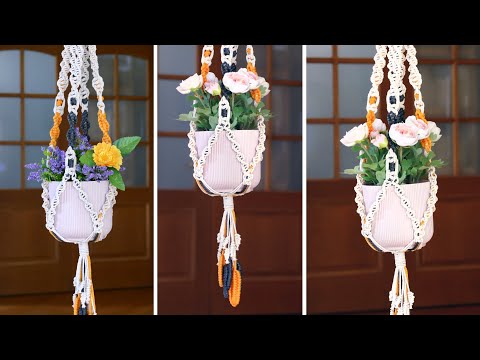DIY Macrame Plant Hanger Easy NEW Diamond Design