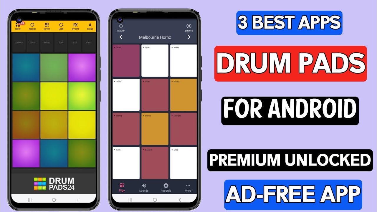 Top 3 Free DRUM PADS Apps For Android