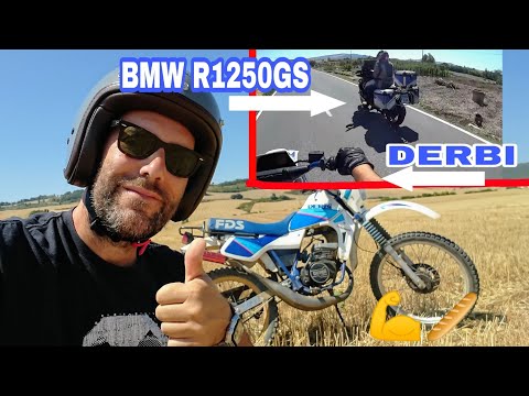 Moto DERBI FDS🚀Voy a por PAN y FUNDO BMW R1250GS💥🚀😵😂