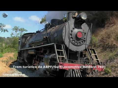 🇧🇷 Trem partindo de Rio Natal / Train departing from Rio Natal- São Bento do Sul/SC (Brasil) -