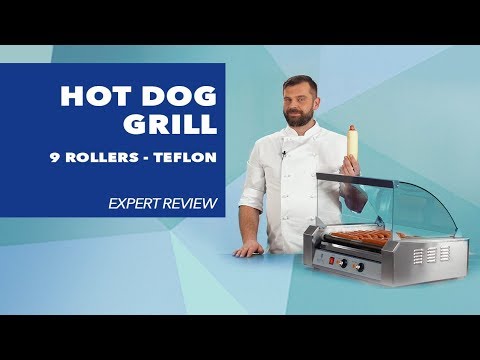 video - Hot Dog Grill - 9 rollers - Teflon