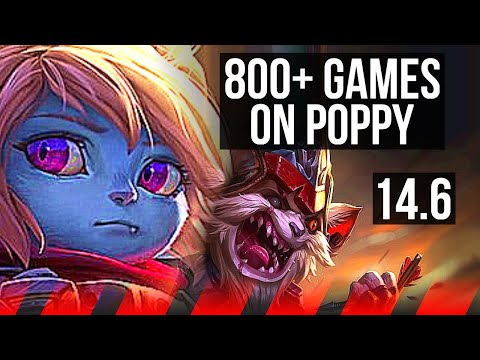 POPPY vs KLED (TOP) | 800+ games, Legendary, 10/3/6 | NA Master | 14.6
