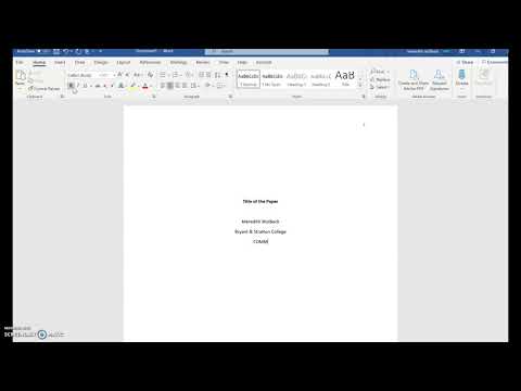 Formatting Cover Pages for Student Style APA 7th Edition