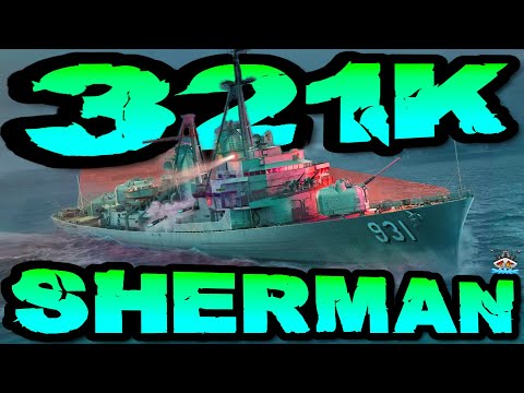 Sherman drückt 321K DMG *RATATATA* im "300K Club" ⚓️ in World of Warships 🚢 #worldofwarships
