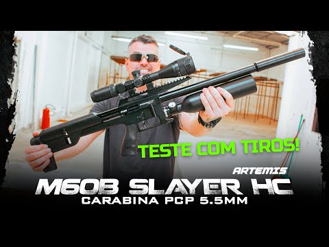 Agrupamento e Potência! Artemis M60B Slayer HC 5.5mm Carabina PCP Incrível