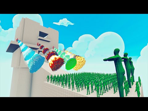 100x ZOMBIE + 3x GIANT vs 4x EVERY GOD - Totally Accurate Battle Simulator TABS