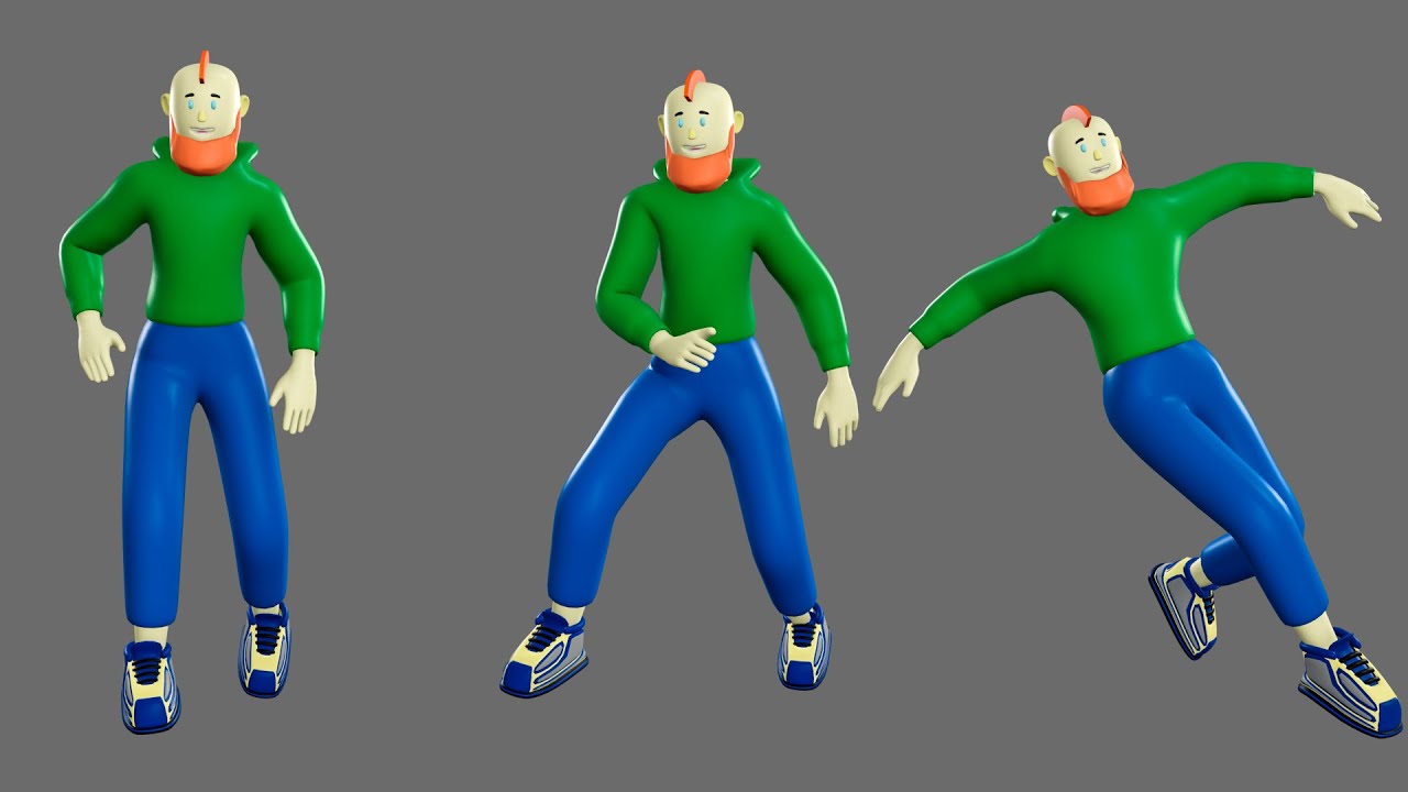 Герої мультфільму-1 3D Модель