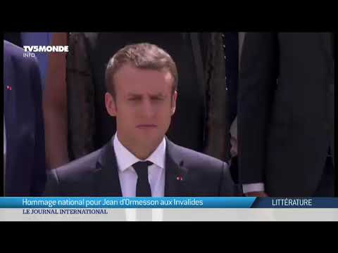 Hommage national pour Jean d'Ormesson aux Invalides