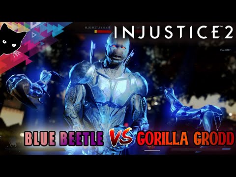 Injustice 2 gameplay - Blue Beetle VS Gorilla Grodd (no commentary fighting game)