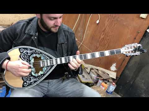 Konstantinos Revelas plays new bouzouki by Charalampos Kioulos, first tuning