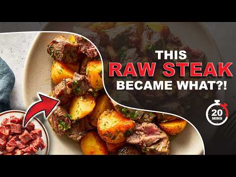 Steak Bites & Potatoes (Air fryer Recipe)