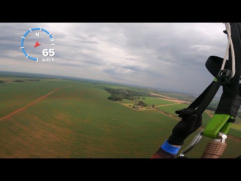 Voo 213 de Paramotor IKE Costa - Voo com vento forte no Ninho dos Condores