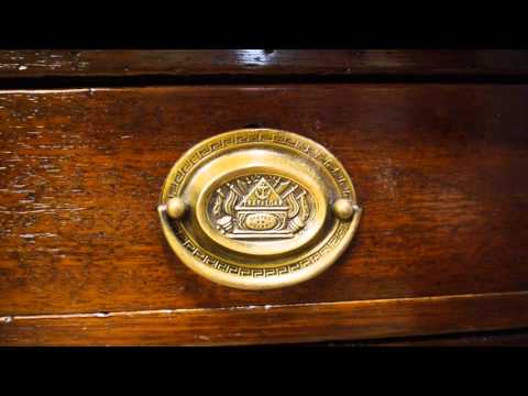 Victorian Antique Pedestal Writing Desk Green Leather Top & Captains Chair