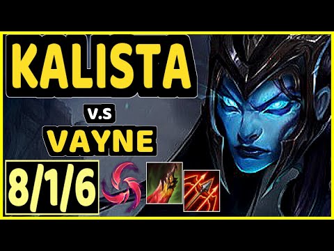 INNAXE (KALISTA) vs VAYNE - 8/1/6 KDA BOTTOM ADC CHALLENGER GAMEPLAY - EUW