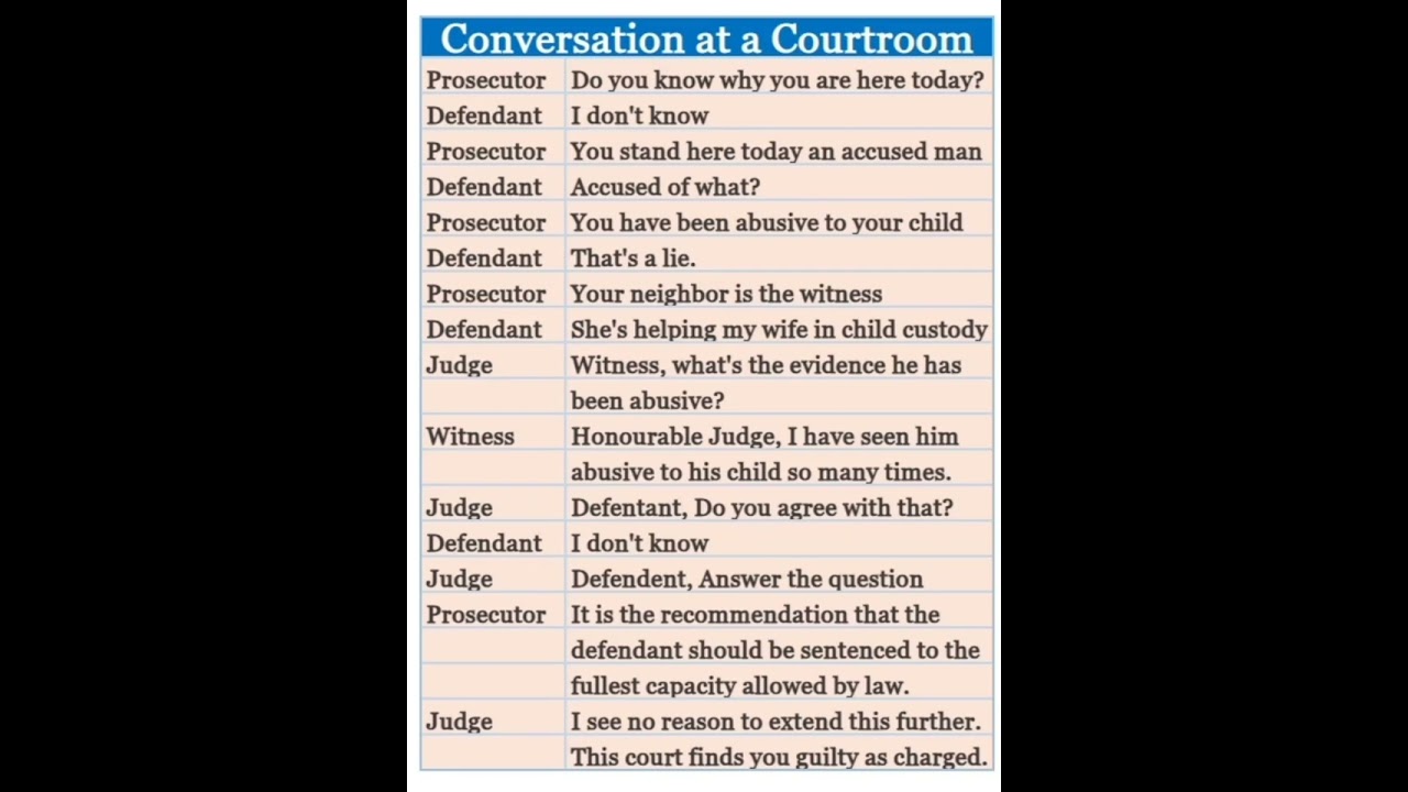 Conversation at a Courtroom