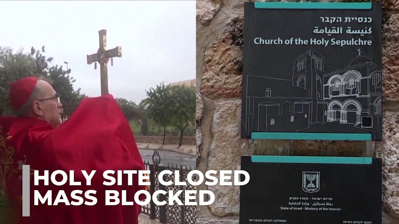 Palm sunday mass blocked in jerusalem | israel police bar church access amid war tensions