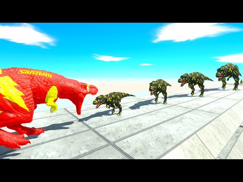 BATTLE 4 SIZE of BATMAN T-REX - Animal Revolt Battle Simulator ARBS