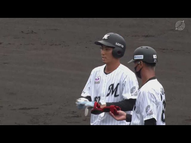 【ファーム】マリーンズ・茶谷 この回3点目となるセンター前タイムリーヒット!! 2021/9/12 M-G(ファーム)