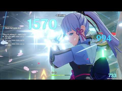 Ayaka with 4* weapon clear spiral abyss in only 30 sencond possible