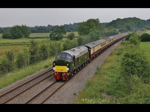 D213 (40013) "Andania" working 1Z40 'The Bristol Forty' thrashing pass Wickwar on 1st July 2021