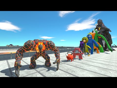 Lava Boy vs Gojira LAVA DEATH RUN - Animal Revolt Battle Simulator