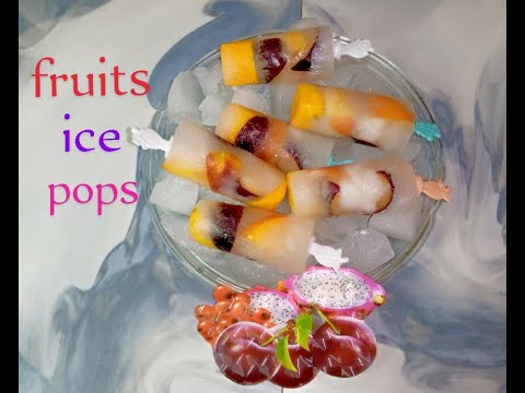 Homemade Popsicles. Fruits Ice Lolly.  5 Different Frozen Summer Treats.How to make Popsicles