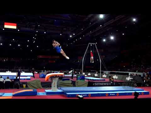 CUNNINGHAM Dominick (GBR) - 2019 Artistic Worlds, Stuttgart (GER) - Qualifications Vault 1