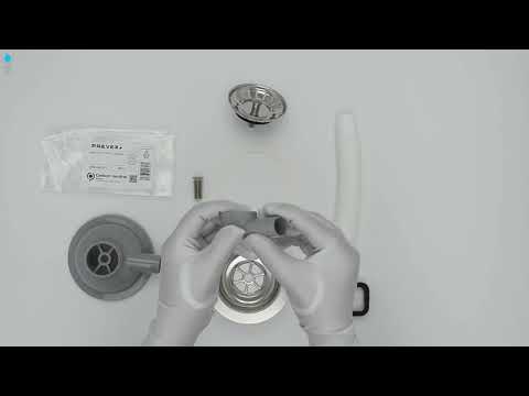 PREVEX Universal-Korbventil mit Siebkorb und Ablaufgarnitur Siphon ablaufventil aus recyceltem hergestellt WK2-D9C-011 video