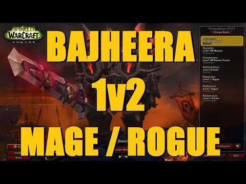 Bajheera - ARMS WARRIOR 1v2 vs MAGE/ROGUE - WoW 7.3 Legion Rank 1 Warrior PvP