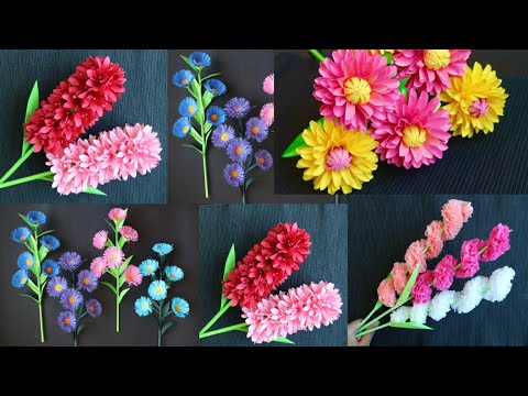 4  Types of Paper Flowers - How To Make Paper Flowers - Paper Craft