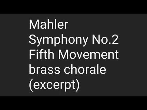Gustav Mahler- Symphony No.2 "resurrection" Fifth Movement- brass Chorale. (Audio + Score)