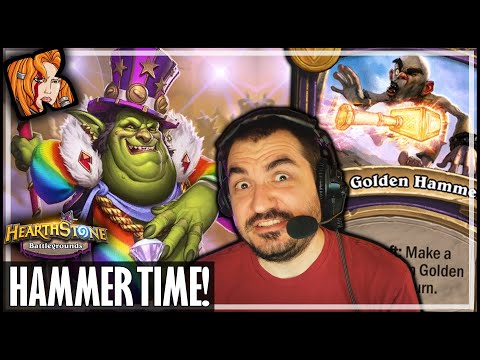 GALLYWIX IS AMAZING WITH GOLDEN HAMMER! - Hearthstone Battlegrounds